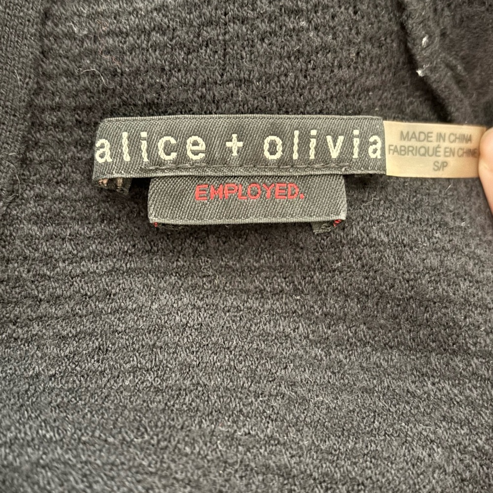 Alice + Olivia Black Knit Bodycon Midi Dress - Picture 3 of 3